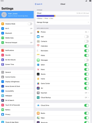 Press the indicator next to 