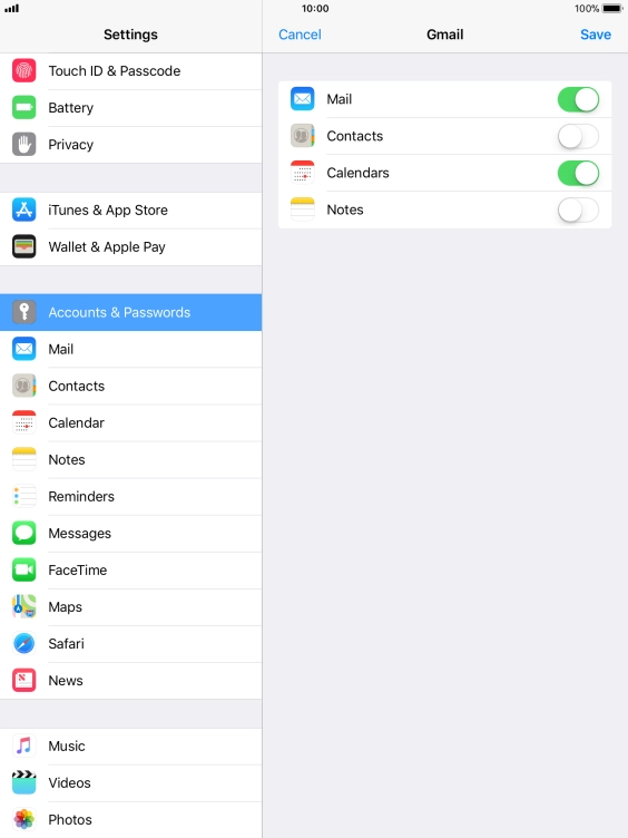 Press the indicator next to 