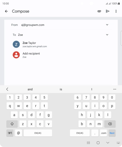 Press the required contact.