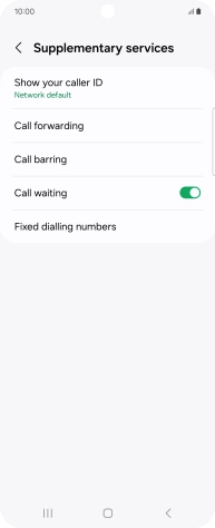 Press Call forwarding.