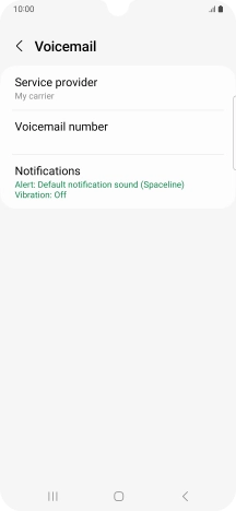 Press Voicemail number.