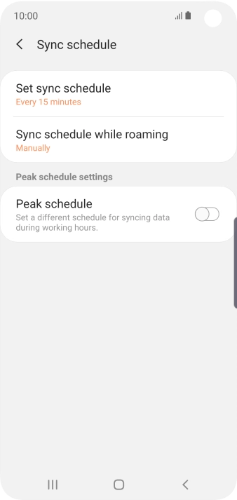 Press Set sync schedule.
