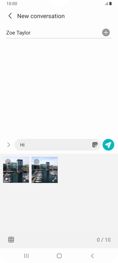 Press the gallery icon and go to the required folder.