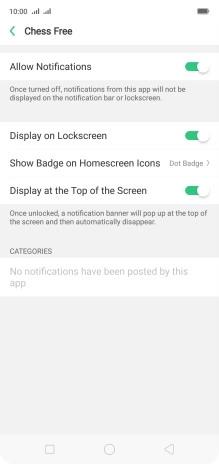 Press the indicator next to 