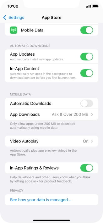 Press the indicator next to 