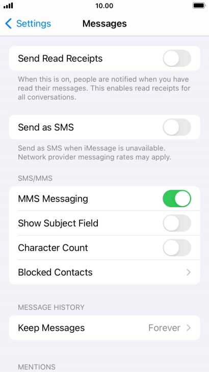 Press the Home key to return to the home screen.
