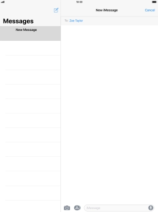 Press the text input field and key in the required text.