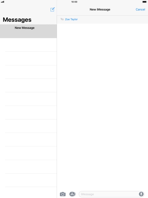 Press the text input field and key in the required text.