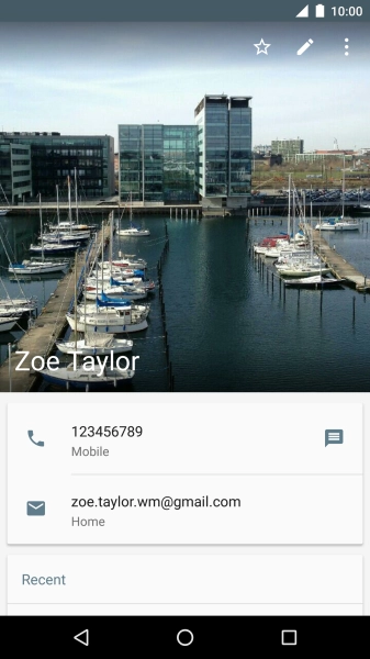 Press the edit contact icon.