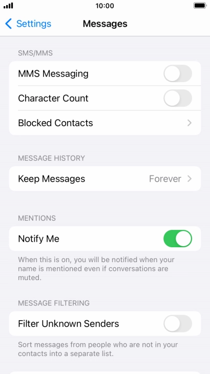 Press the indicator next to 