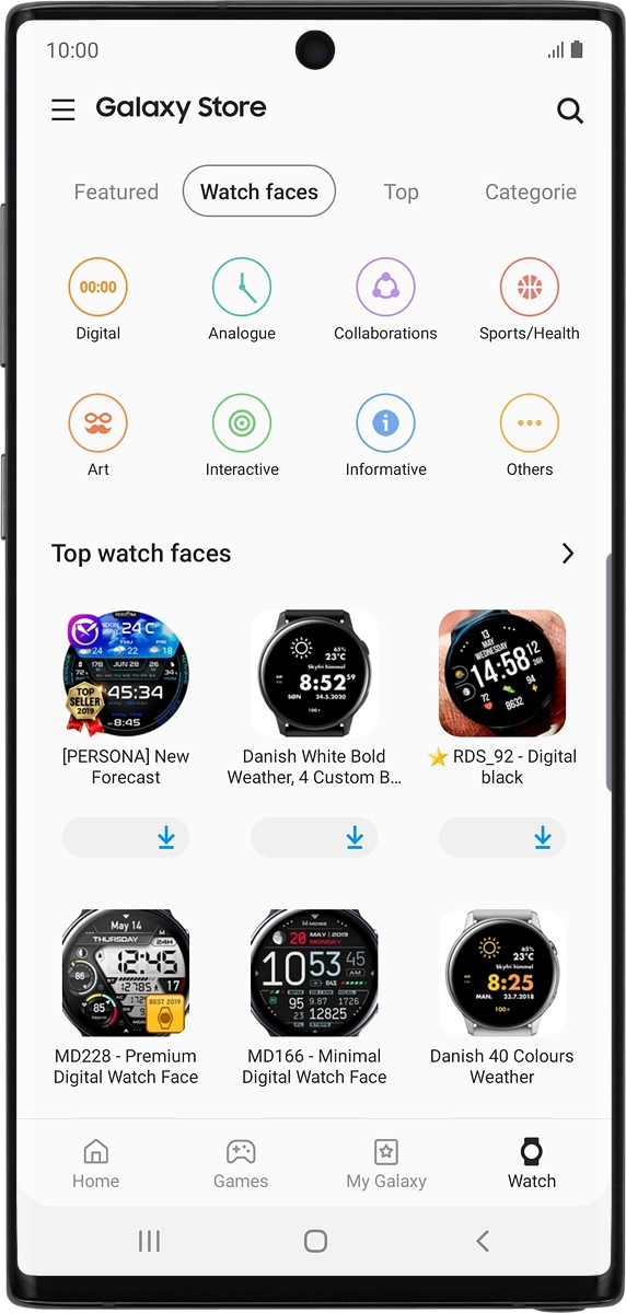 On your phone: Press the search field.