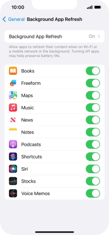 Press Background App Refresh.