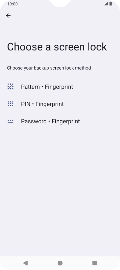 Press the required phone lock code and follow the instructions on the screen to create an additional phone lock code.