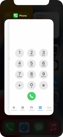 Slide upwards on the required application to end it.