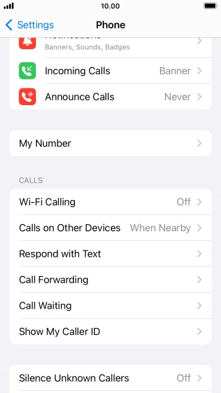 Press Wi-Fi Calling.
