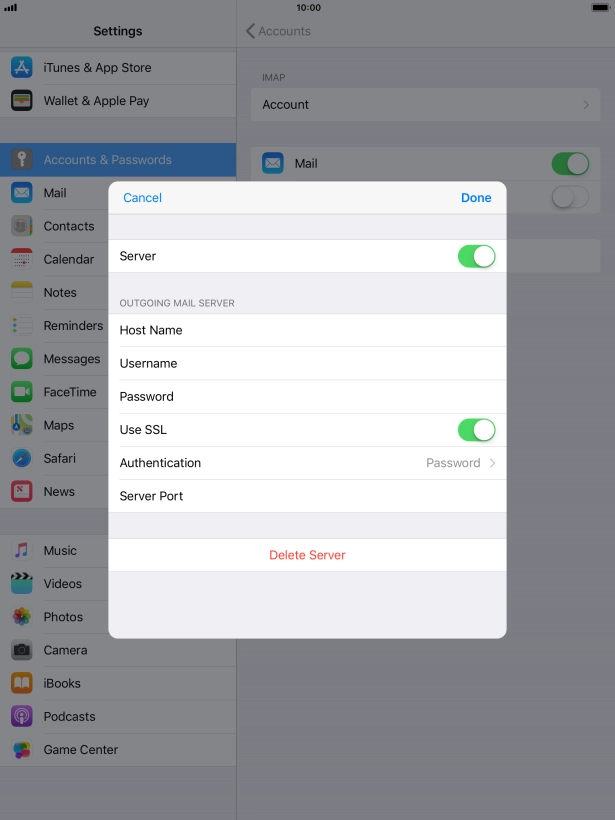 Press the indicator next to 