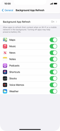 Press Background App Refresh.