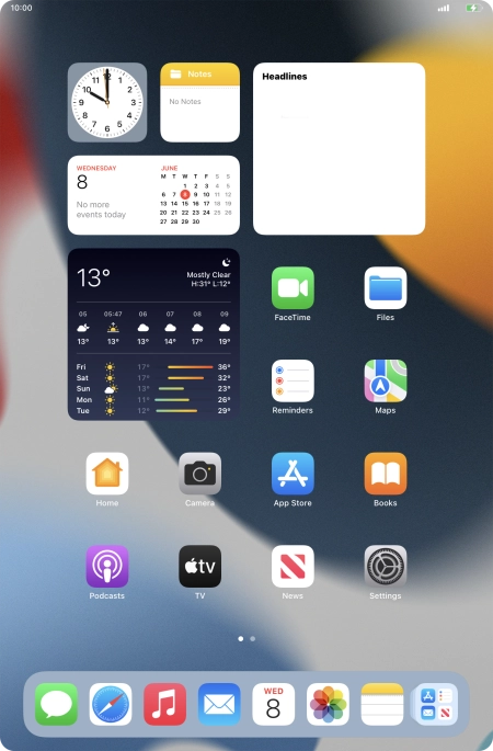 When the battery charging icon is displayed, the battery is charging.