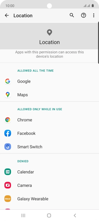 Press the required app.