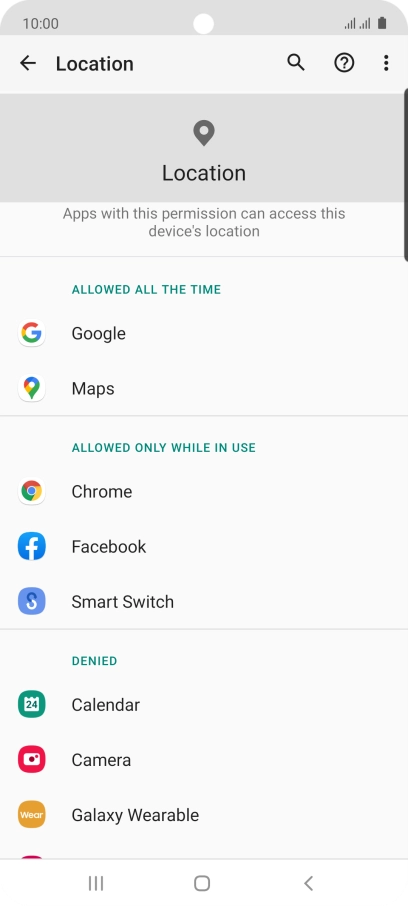 Press the required app.