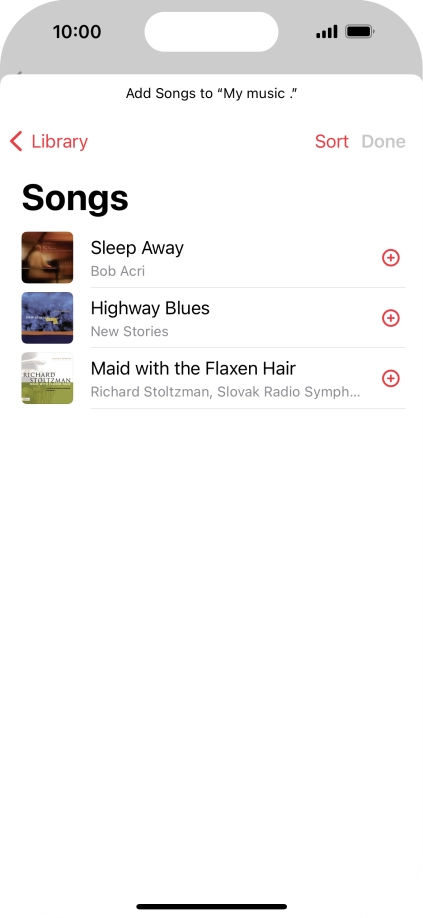 Go to the required category and press the required audio file.