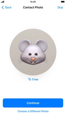 Follow the instructions on the screen to customise the selected picture and press Continue.