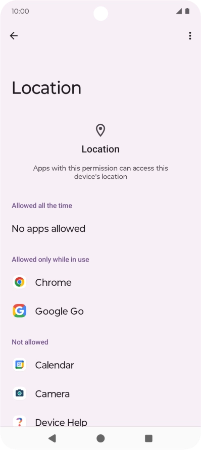 Press the required app.