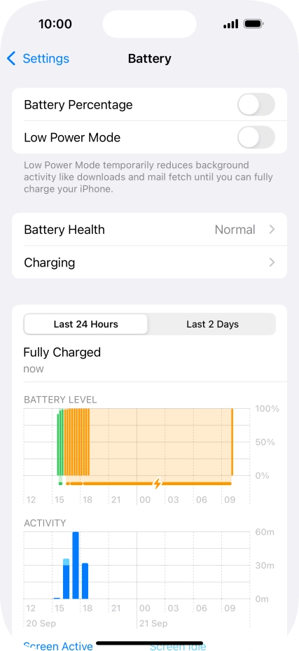 Press the indicator next to 