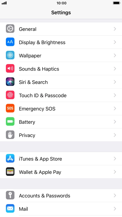 Press Touch ID & Passcode.