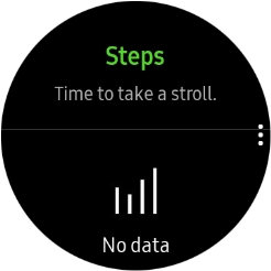 The number of steps for the day is displayed on the screen.