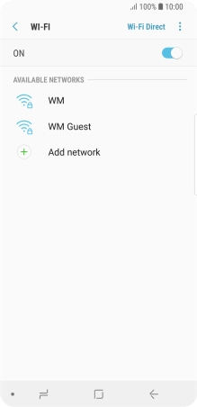 Press the required Wi-Fi network.