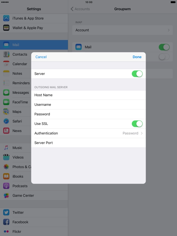 Press the indicator next to 