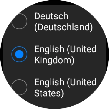 Press the required language.