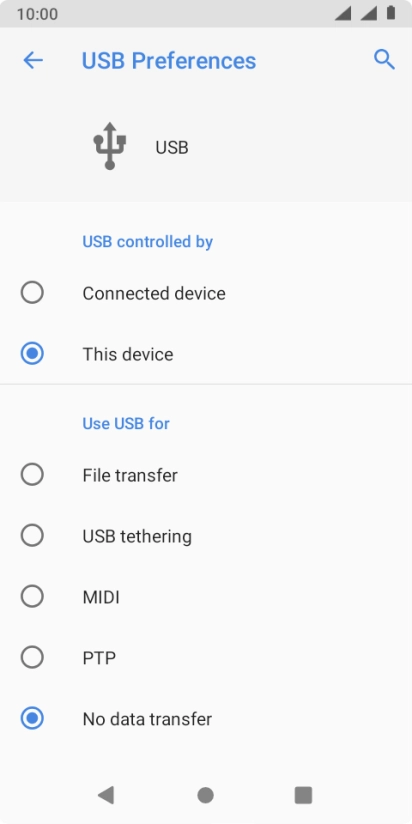 Press File transfer.