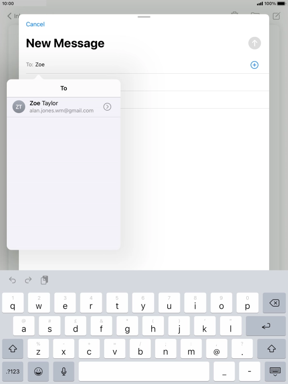 Press the required contact.