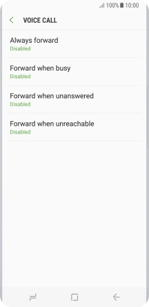 Press the required divert type.