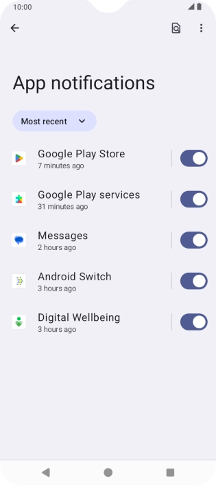 Press the drop down list.