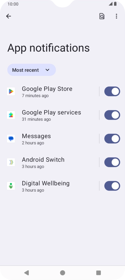 Press the drop down list.