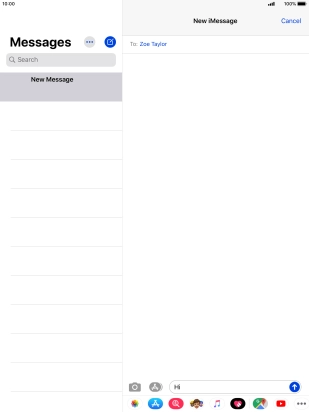 Press the send icon.