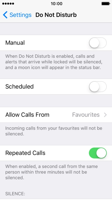 Press the indicator next to 