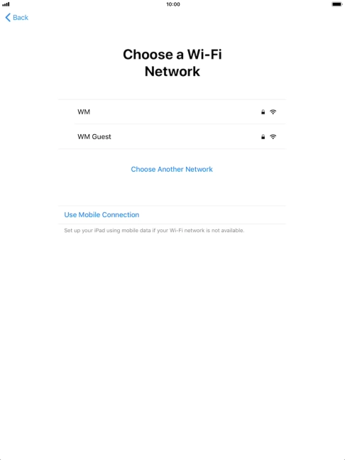 Press the required Wi-Fi network.