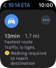 Press the required route.