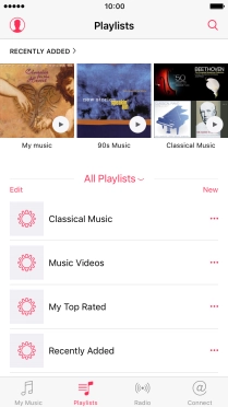 Press New and key in the name of the playlist.