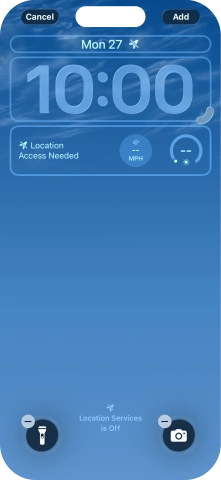 To customise the way the lock screen date is displayed, press the date widget and follow the instructions on the screen to select the required widget display mode.
