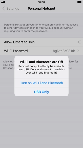 If Wi-Fi is turned off, press Turn on Wi-Fi and Bluetooth.