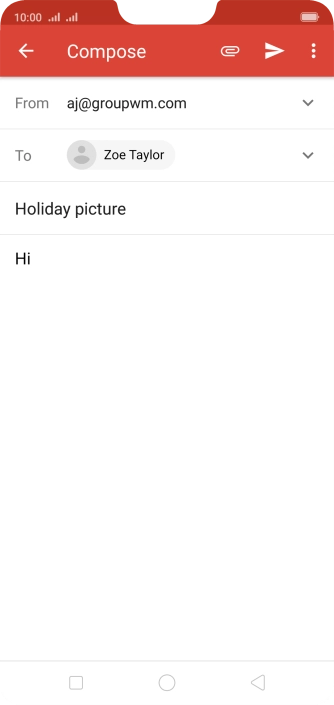 Press the attachment icon.