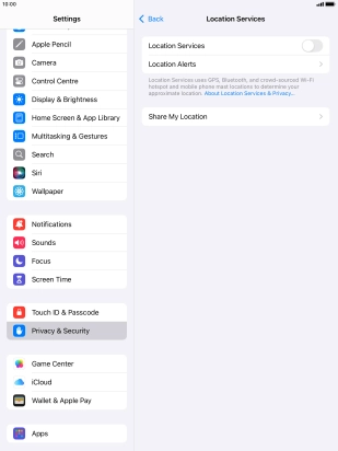 Press the indicator next to 