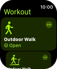 Press the required training activity to start it.