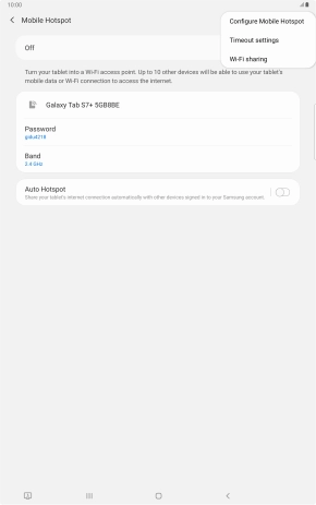 Press Configure Mobile Hotspot.