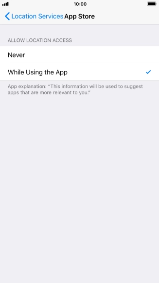 Press the required setting to turn the function on or off.